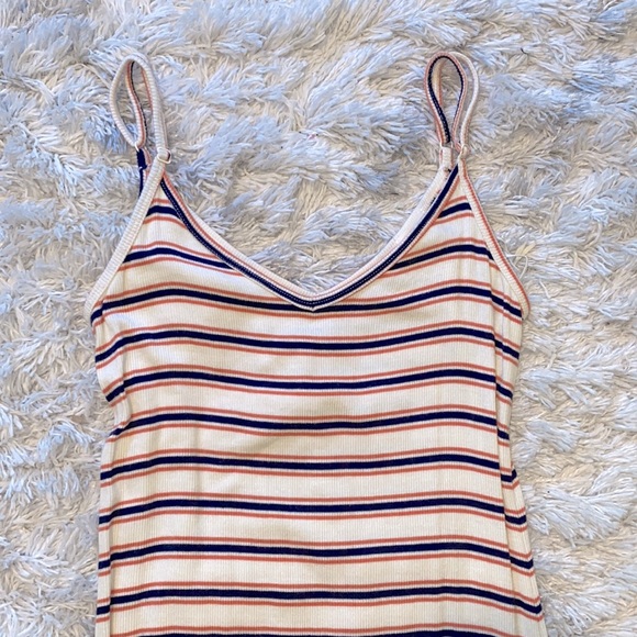 White/blue/orange maxi dress in size medium - Picture 1 of 3